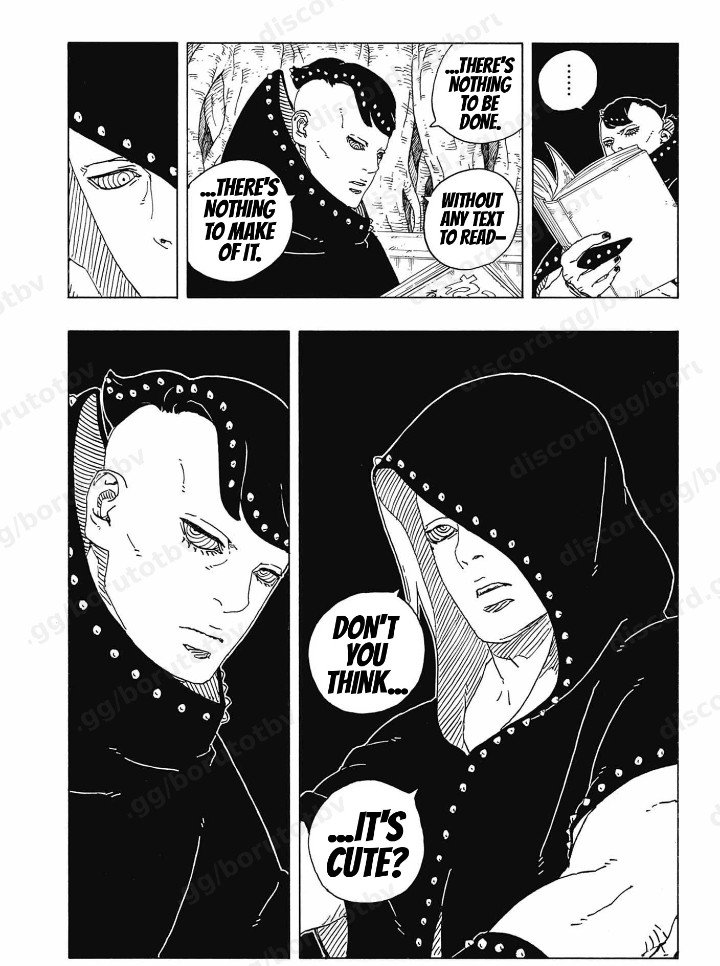 StoicSatoru's tweet photo. Remember that Hidari is a physical manifestation of Sasuke's subconscious thoughts and desires😂 
He just really likes cats

#borutotbv35 https://t.co/xZBu3XETw0
