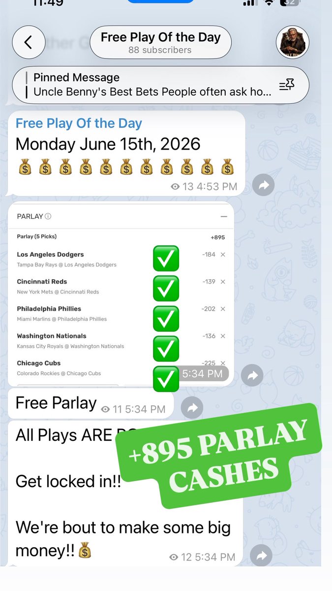 unclebennysbets's tweet photo. Sweeeeep'em BOYS!!
#Gambling𝕏 #parlay #sportsbetting https://t.co/WfizLuvUIo