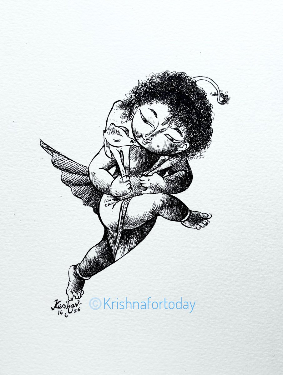 keshav61's tweet photo. Vatsalya #compassion #indianink #Krishnafortoday https://t.co/UaZUsW9b9P