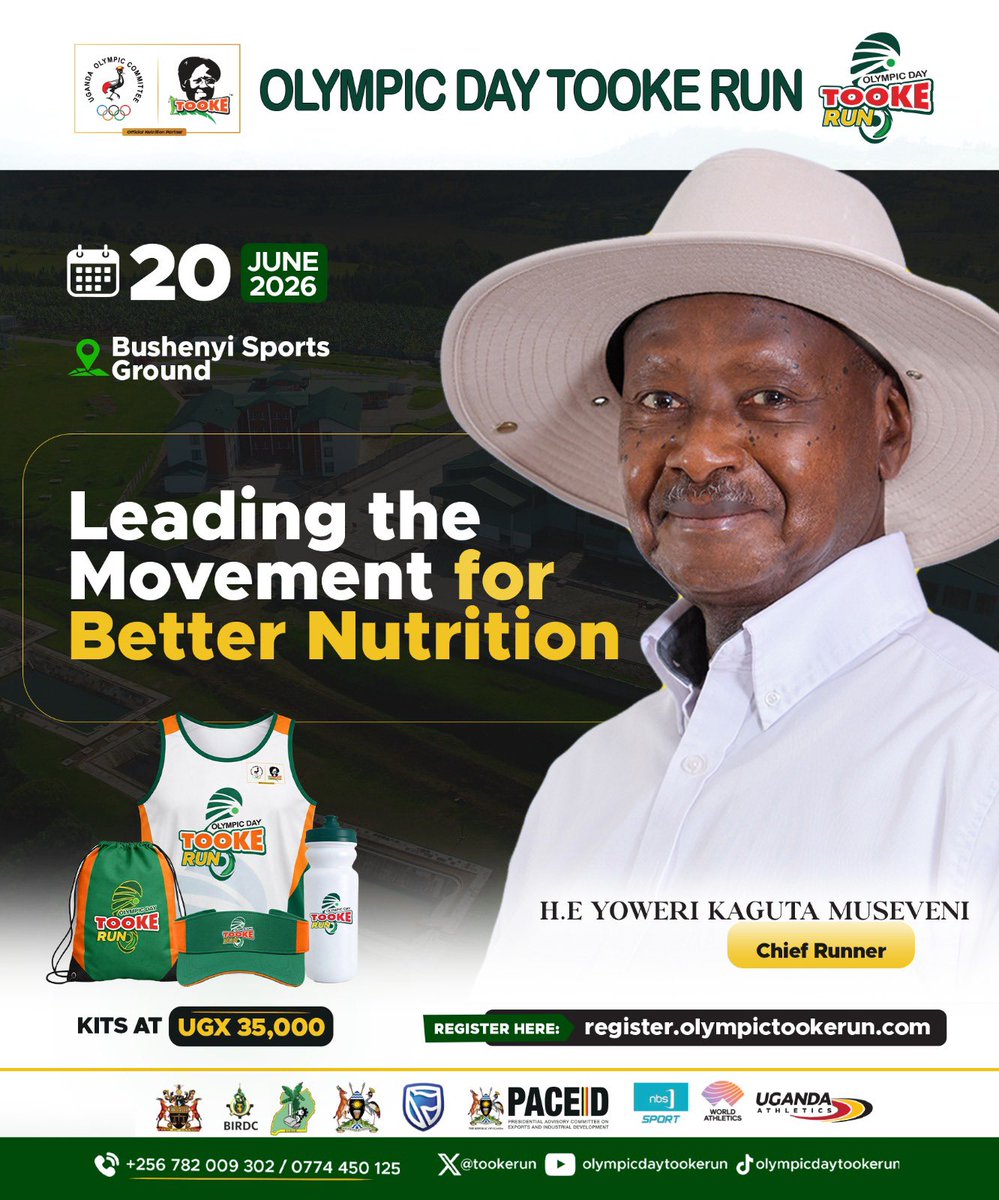 MarvinTheGuide's tweet photo. The countdown is ON! 🏁
4️⃣ Days to The Olympic Day #TookeRun2026 happening in Bushenyi this Saturday, June 20th.
The Olympic Day Tooke Run is a fitness, health, and nutrition awareness event organized by the Uganda Olympic Committee and the Banana Industrial Research & Development Centre.
Designed to promote proper nutrition and support young athletes. The event highlights Uganda's green banana value chain ("Tooke").
Hit the link to register now via: https://t.co/XDEdhsqoWA and get a kit at only 35,000/= to take part in the 5km, 10km or 21km
#OlympicDayTookeRun #TookeRun #ExploreUganda