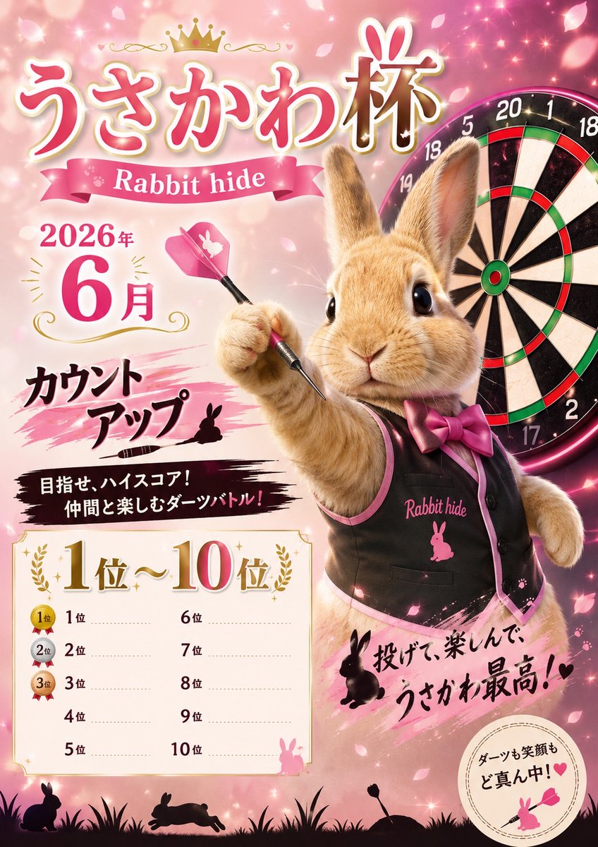 usakawa_nerima's tweet photo. R8年6月16日(火曜日)
🈺本日15時〜25時30分予定
W杯期間は毎日試合放映中⚽️
見逃した方はぜひ‼️

日本代表初戦も放映します⚽️

うさかわ杯開催🎯
1位〜3位には賞品プレゼント🎁
4位〜10位までも参加賞あり‼️
現在1位709点

15時
かっつん🎯
21時
ハリー🎯

#ダーツ　#練馬
#サッカーＷ杯 #池袋　#バー https://t.co/dhNRpqe2QX