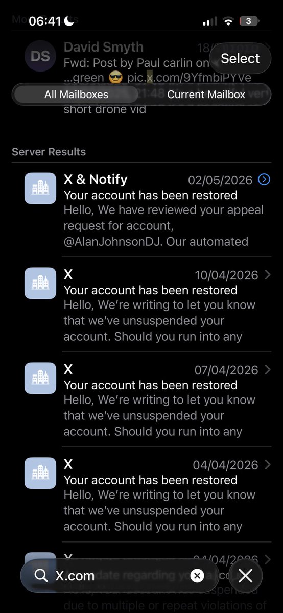 Chinooq's tweet photo. @SpohrWolf @X @AlanJohnsonDJ The amount of appeals ive sent to get replies like this. And still suspended https://t.co/kjB0afjDgv
