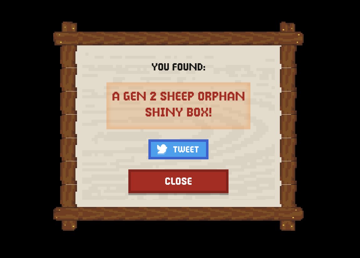 cryptwolfgamer's tweet photo. I just found a Gen 2 Sheep Orphan in a Shiny Box in @wolfdotgame! 

Finaly I found !! https://t.co/xjYmmLTQFB