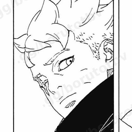 Yasm_moon2's tweet photo. Boruto doesn't smile at anyone throughout the entire manga, except when he's with his girlfriend, Sarada: https://t.co/1a5Q2dm51i