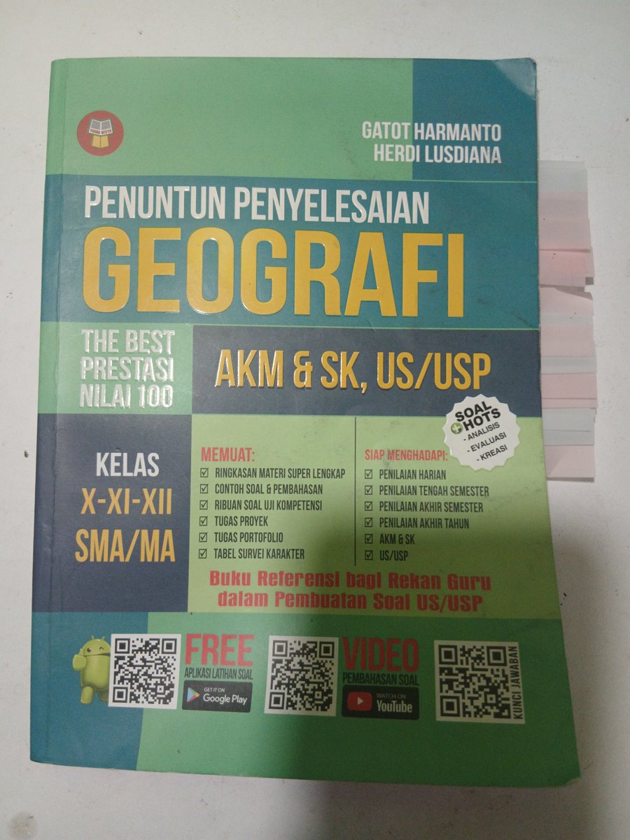 fseeuns's tweet photo. want to sell preloved buku TKA dan SNBT UTBK
1. The King SNBT UTBK 2026 90k
2. Detik Detik TKA Geografi 15k
3. Geografi (materi kelas 10-12 bisa buat belajar TKA) 15k
4. Gercep TKA IPA SAINTEK 2026 45k
no minus, dm for condi. bisa co oren 🍊 #wts https://t.co/EkJwhDuKLJ