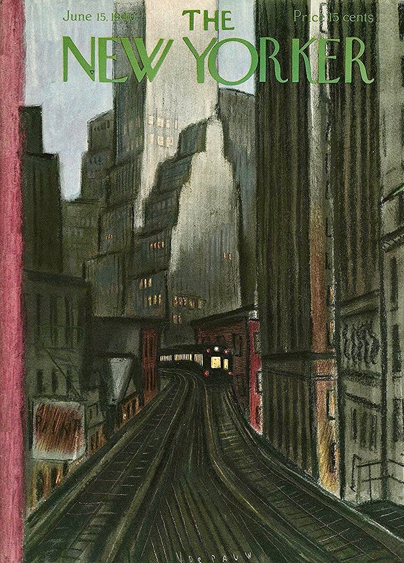 LRonLacy's tweet photo. 🧵👇
(The Third Avenue El approaches Wall Street)
Cover of The New Yorker, June 15, 1940
Victor De Pauw
#TheNewYorkerCover #VictorDePauw #cityscape #ElevatedRailway #El #WallSt #NewYorkCity https://t.co/JRbK3Ebb6I