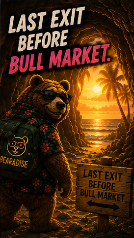 bearadiseSOL's tweet photo. Last exit before bull market. You coming or not? 🌅 $BEARADISE🐻🌴 https://t.co/v9QpwKvANN