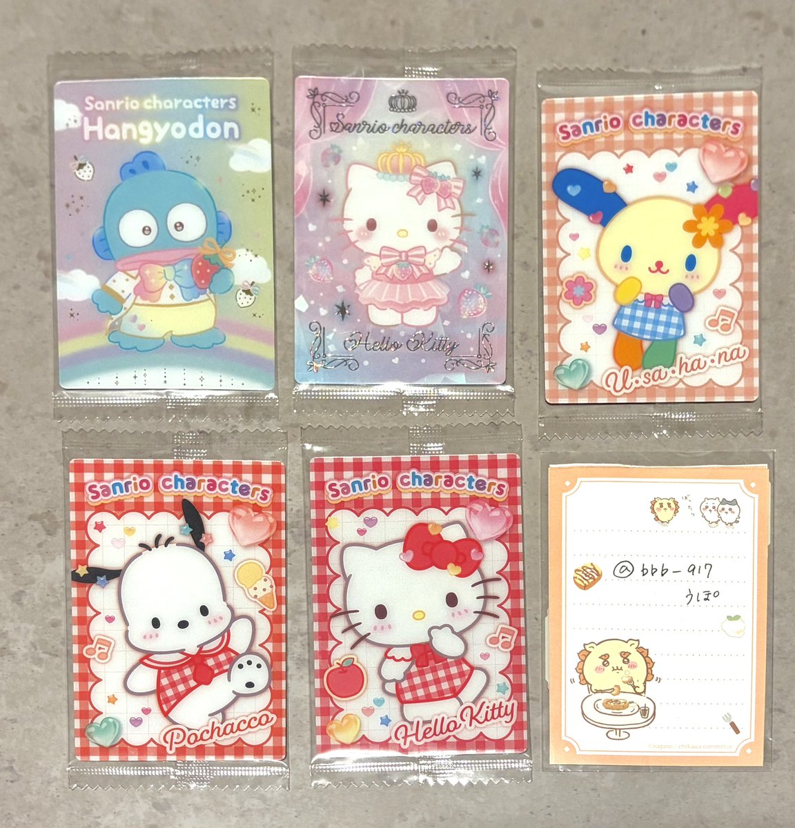 bbb_917's tweet photo. サンリオキャラクターズ ウエハース
ポストカードガム
ダイソー セリア
交換 譲渡 買取

〈譲〉 画像のもの

〈求〉 各100円＋送料

1点〜◎ まとめての方優先
郵送・銀行振込のみ
お気軽にお声がけください🙇🏻‍♀️ https://t.co/AaoNd2T3gX