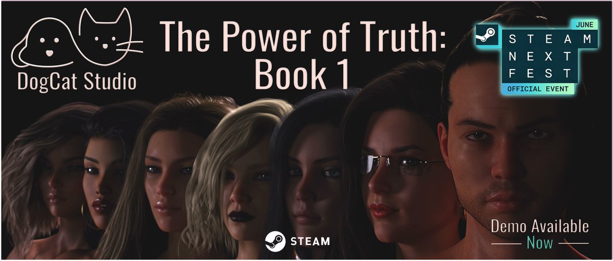 dogcatstudio's tweet photo. The Power of Truth: Book 1 demo is officially live on Steam Next Fest! 🎮

Dive into the mystery and play the demo today. Don't forget to add it to your Wishlist! 👇 https://t.co/dOlVbJxySZ

#SteamNextFest #IndieDev #Gaming #VisualNovel #IndieGame https://t.co/DyAMGtnfYu