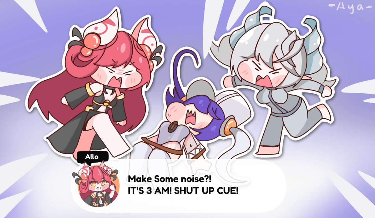 Ayaslayer416's tweet photo. Cue keep being noisy (trickcal ref) https://t.co/8UD9sZfvpi