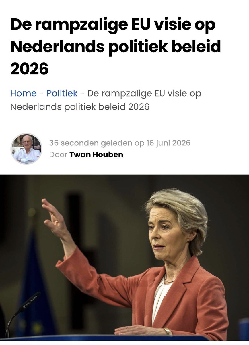 indepen_media's tweet photo. Op 3 juni 2026 bracht de Europese Commissie de jaarlijkse visie op de Nederlandse politiek en economie uit, voorzien van aanbevelingen en instructies waar het anders moet. De reguliere media besteden aan dit jaarlijkse fenomeen geen enkele aandacht. Indepen vindt dat de Nederlandse bevolking hierover geïnformeerd moet worden. Zeker vanwege de directe bedreigingen die van deze nieuwe plannen uitgaan voor gepensioneerden, ondernemers en woningbezitters.

Verder lezen? Kijk dan op onze website: https://t.co/6SffyFKrIT
