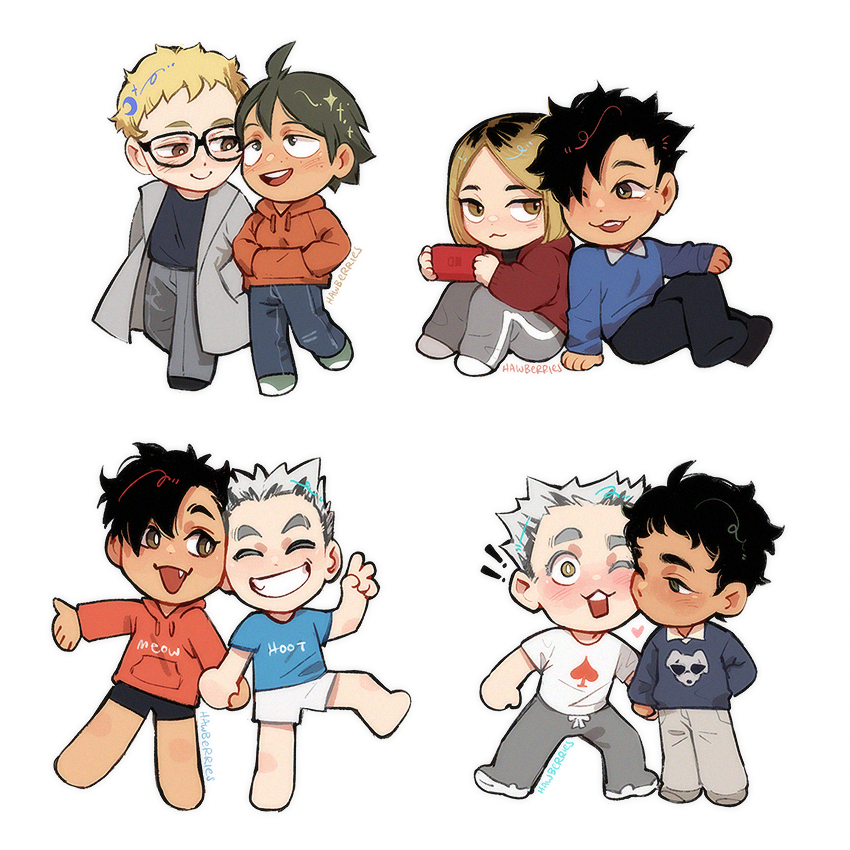 hawberries_'s tweet photo. [HQ!!] more shipchibis! i am excercising my free will!!

(tsukiyama • kuroken • bokukuroo • bokuaka • matsuhana • kinkuni • semishira • arankita) https://t.co/KARATHOI8L