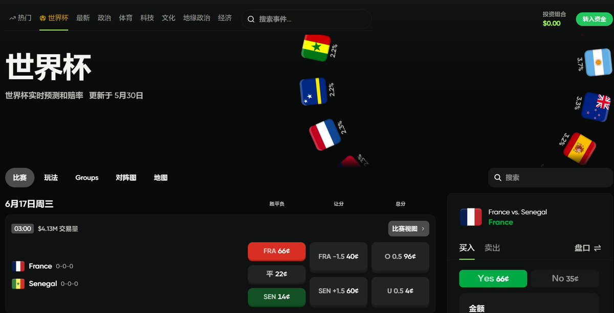 CoinUpFuturesCN's tweet photo. ⚽️ 法国 🇫🇷 vs 塞内加尔 🇸🇳
谁能赢下这场比赛?👀
🇫🇷 法国胜
🤝 平局
🇸🇳 塞内加尔胜
🔥 立即前往 CoinUp 预测市场参与预测:
https://t.co/oOG1gav50T
#CoinUp #预测市场 #世界杯2026 #法国VS塞内加尔 https://t.co/VMTAsPUJQW