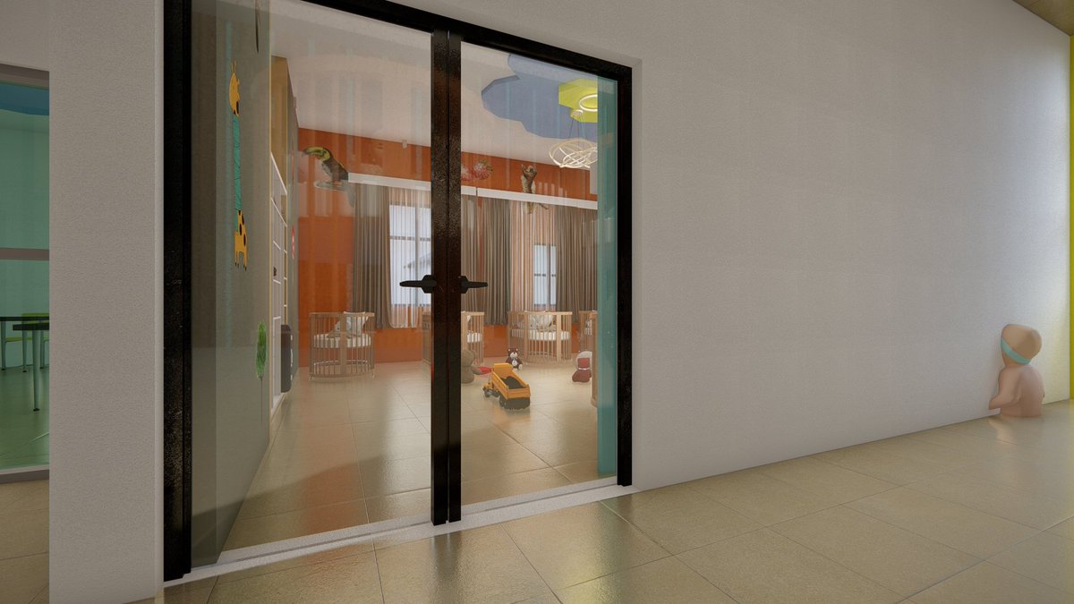 _the_felicia__'s tweet photo. A Daycare interior design with bed spaces for 10 children. This design explores the balance between functionality and emotional comfort. It's a home for imagination to grow.
Rendered in Lumion.
#InteriorArchitecture
#CrecheDesign
#CrecheDevelopment https://t.co/m8vdKIdyko