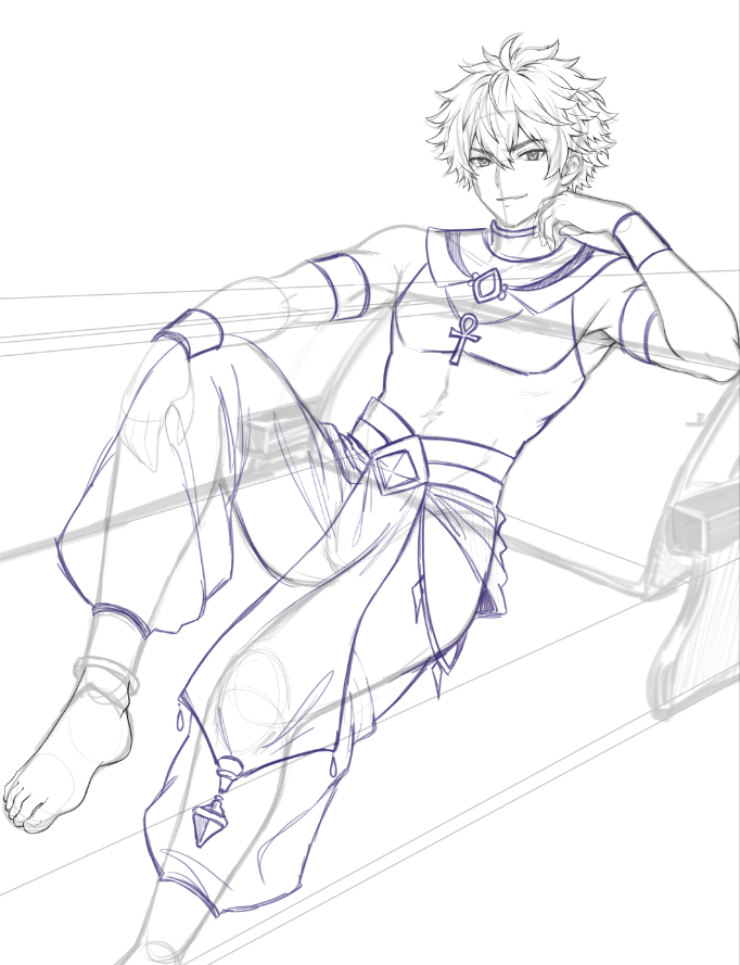BLKBUNNYX's tweet photo. wip sketch of @/Kaivtuber_

~ congratulations on your debut! ~

#KaiArt #vtuber #fanart https://t.co/hMGI4SaHDA