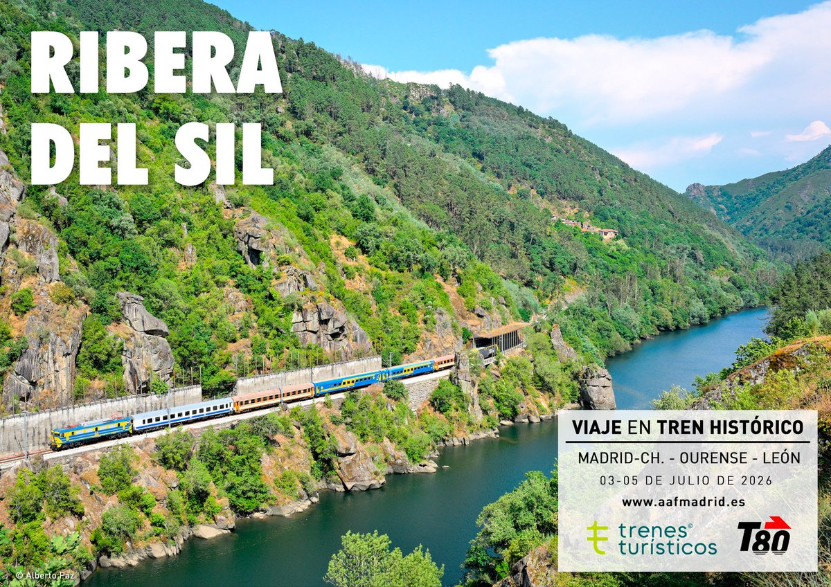 AAFMadrid's tweet photo. 🆕 ¡Nuevo viaje a la venta!

➡️ “Ribera del Sil” a Ourense y León (03-05/07/2026)

ℹ️ https://t.co/hgwoem0xf9 https://t.co/RFTS24sKW2