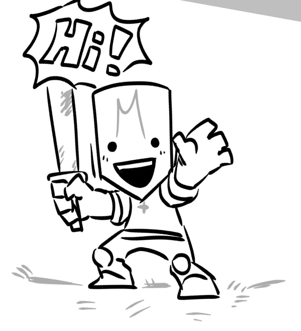 KissForGreeen's tweet photo. #castlecrashers 
doodle https://t.co/YPq4g4BNsI