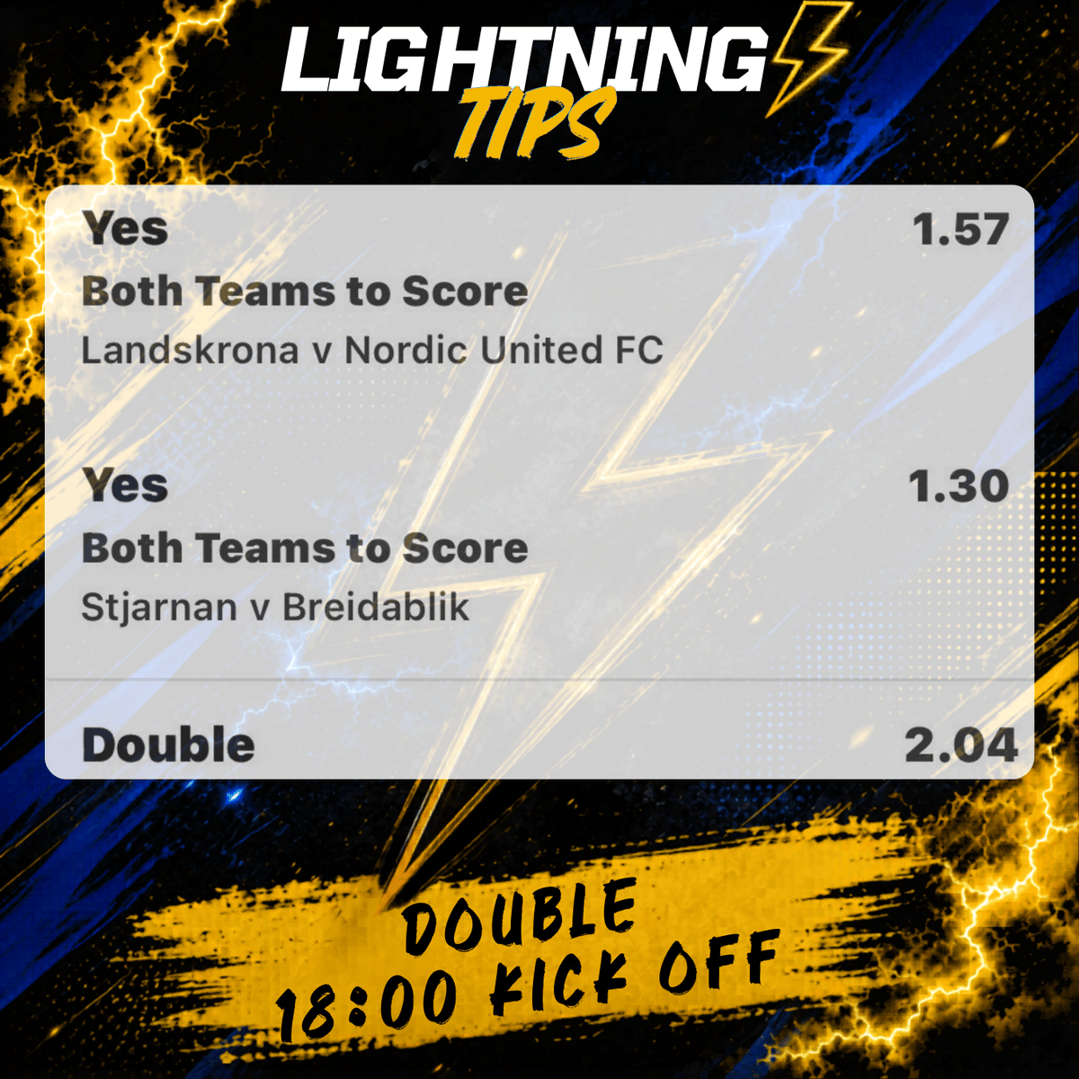 LightningTipss's tweet photo. 💰 𝗗𝗔𝗜𝗟𝗬 𝗗𝗢𝗨𝗕𝗟𝗘 💰
⏰ 𝟭𝟴:𝟬𝟬𝗣𝗠 𝐊𝐈𝐂𝐊-𝐎𝐅𝐅

𝐒𝐌𝐀𝐒𝐇 ❤️ 𝐈𝐅 𝐘𝐎𝐔’𝐑𝐄 𝐎𝐍 𝐈𝐓 

𝘼𝙡𝙡 𝙤𝙪𝙧 𝙄𝙣-𝙋𝙡𝙖𝙮𝙨, 𝘾𝙝𝙖𝙡𝙡𝙚𝙣𝙜𝙚𝙨 𝙖𝙣𝙙 𝙍𝙤𝙡𝙡𝙚𝙧𝙨 𝙚𝙭𝙘𝙡𝙪𝙨𝙞𝙫𝙚𝙡𝙮 𝙥𝙤𝙨𝙩𝙚𝙙 𝙞𝙣 𝙏𝙚𝙡𝙚𝙜𝙧𝙖𝙢 𝘽𝙚𝙡𝙤𝙬 ⬇️ https://t.co/yAWT8myTQH