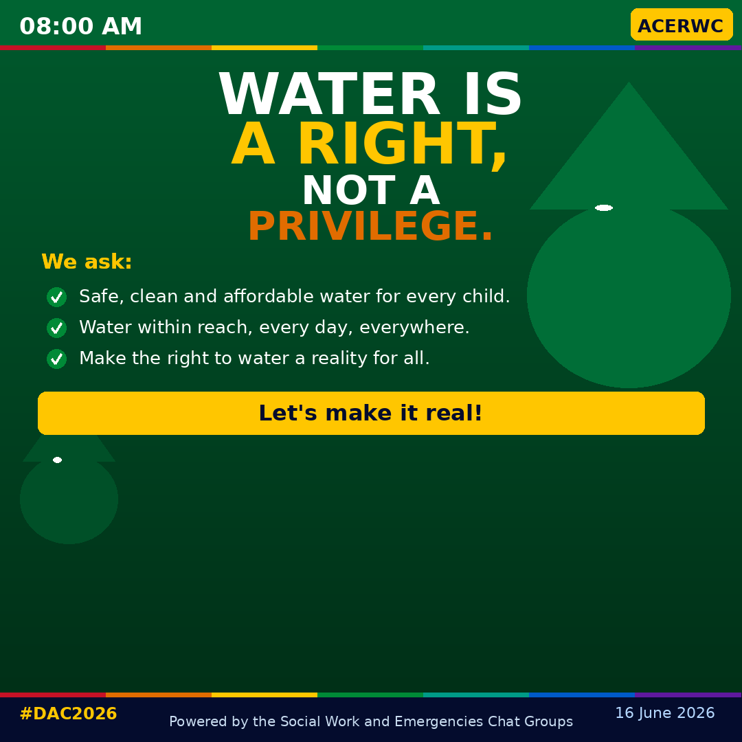 tkchadds's tweet photo. 1/ Safe water is not a privilege. It is a fundamental human right. A children's right. A matter of survival, dignity and justice. Yet across Africa, this right is denied every single day. #RightToWater #ChildRights https://t.co/PUJzFal60e