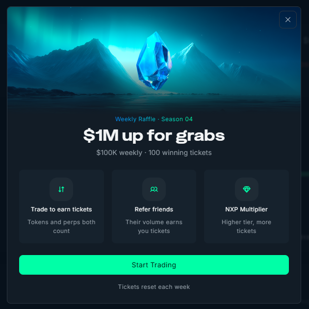 GACryptoO's tweet photo. 💥 Nansen $1M USDC #Airdrop Each Week 🪂

💵 $100,000 USDC distributed every week
🎟️ Earn raffle tickets by trading Spot or Perps
 🎁Every trade also earns XP, which could be useful if Nansen introduces future rewards.

📌 How to Participate:

🔗 Join Here: https://t.co/HCXNtx9YDv

• Connect your wallet
• Deposit funds
• Trade Spot or Futures
• Earn Tickets + XP

⚠️ Trade responsibly. Don't force volume just for rewards.