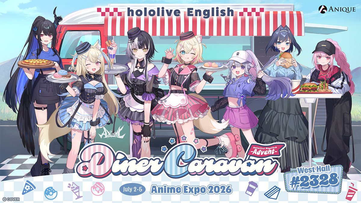 ホロライブEN アドベント Diner Caravan キャンバスアート ホロライブEN アドベント Diner Caravan キャンバスアート ホロライブ