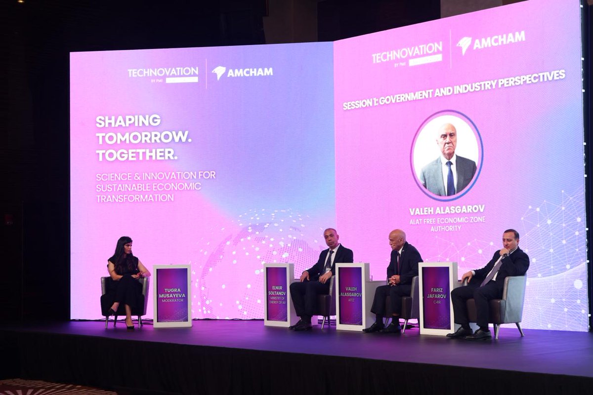 AlatFEZ's tweet photo. Chairman of the Board of #AFEZ, Mr. Valeh Alasgarov, participated in the “Technovation by PMI” forum, highlighting the investment opportunities offered by the Alat Free Economic Zone and its role in Azerbaijan’s economic diversification. #AlatFreeEconomicZone #Investment #FDI https://t.co/JFrOwNfnBZ