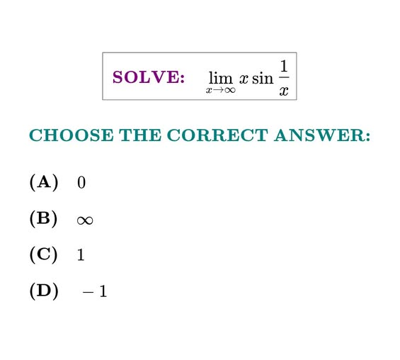 SolvingForZ's tweet photo. Drop your answer below the comment 📩 

#MCQs #differentiation #calculus #studynotes 
 #apcalculus #Grade12Math  #PreCalculus #limit https://t.co/YSbRt1jCIe