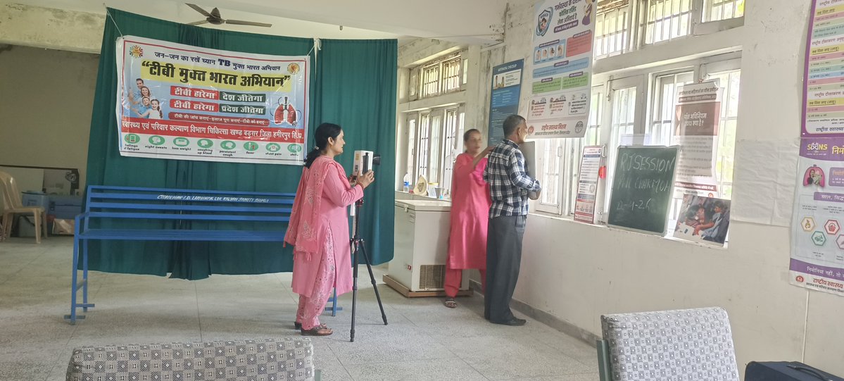 MuktBlock's tweet photo. #TBMuktBharat
#EndTB
#NikshayMitra
Today on date 16/06/2026 Ayushman Arogya Shivir held at High Risk Village at Chakmoh Block Barsar Distt Hamirpur HP. Total Chest X-ray done 182 &amp; 5 Symptomatic Sputum samples collected for CBNAAT test along with NCD testing on site https://t.co/waaefb8xuB