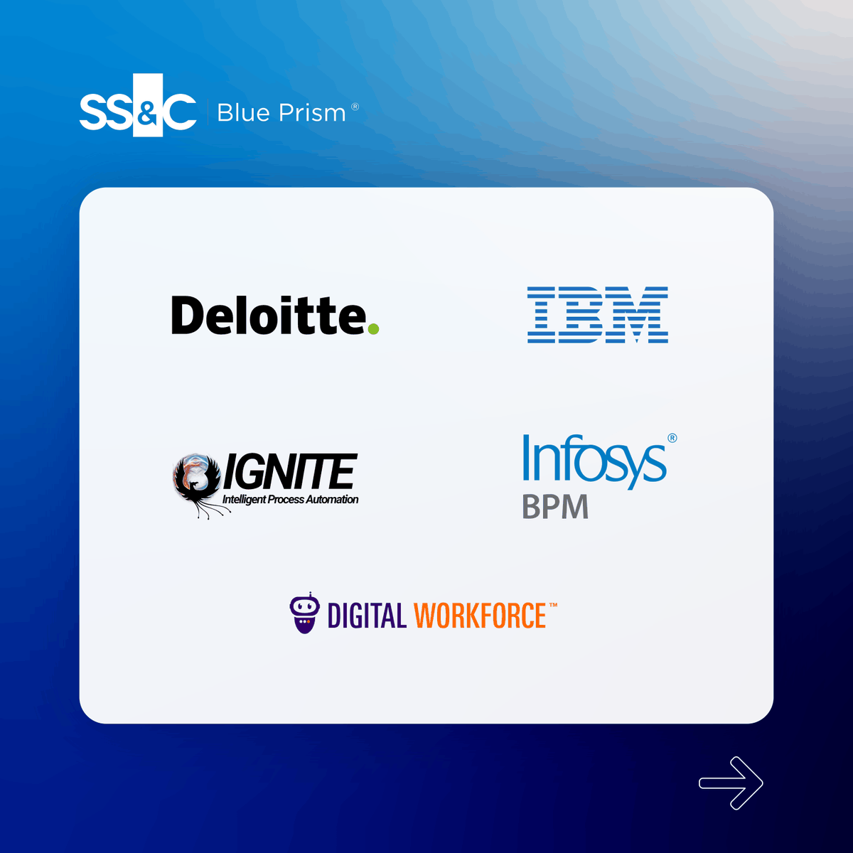 blue_prism's tweet photo. We're proud to recognize our SS&amp;C Blue Prism WorkHQ Pioneer Partners, whose early testing and feedback helped shape WorkHQ and strengthen its ability to deliver business value at scale.

Learn more about the Early Access Program: https://t.co/zpS3WcDo3N

#BluePrism #WorkHQ https://t.co/typ8Xhe3QQ