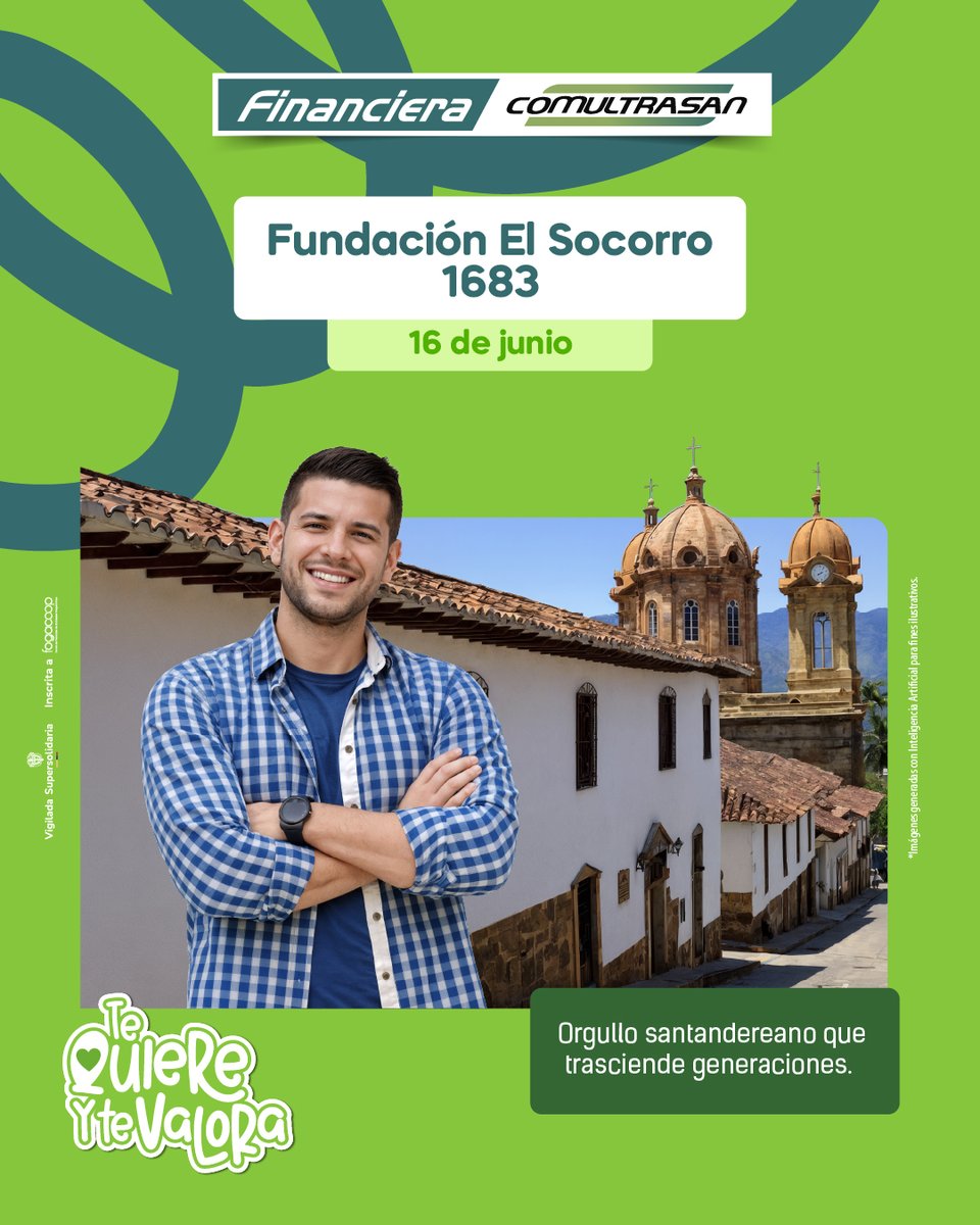 FComultrasan's tweet photo. El Socorro celebra su historia, tradición y legado santandereano. Desde Financiera Comultrasan exaltamos el orgullo de un municipio que sigue dejando huella generación tras generación. 💚
#ElSocorro #Santander #FinancieraComultrasan https://t.co/kO0yQt5eUV