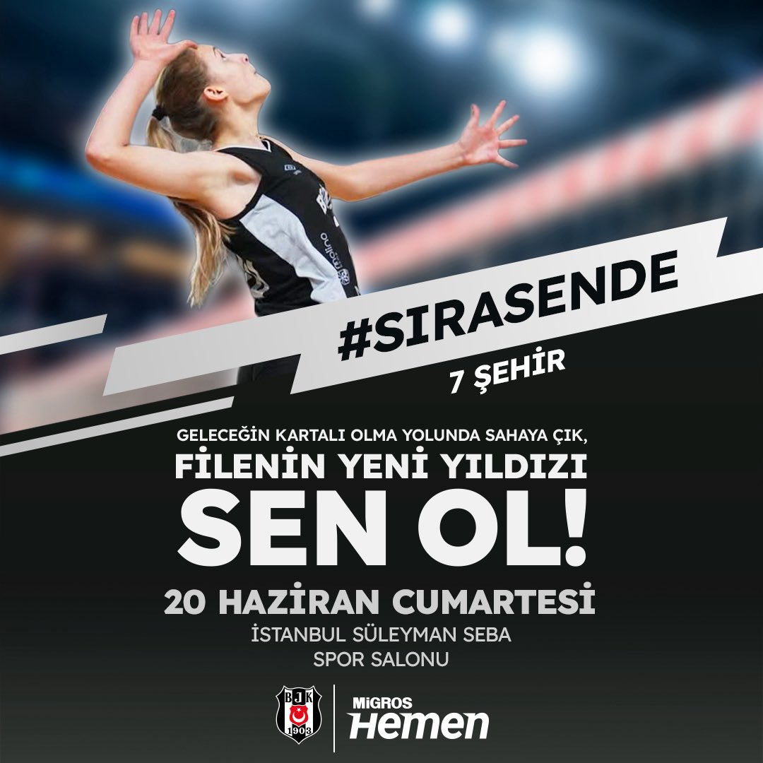 Voleybol_BJK's tweet photo. Geleceğin Kartalı olmak için #sırasende 🦅🏐

Voleybol Kız Altyapı seçmelerimiz için son durak İstanbul!

Tarih: 20 Haziran Cumartesi
Yer: İstanbul Süleyman Seba Spor Salonu

Seçme Saatleri ve Boy Kriterleri:

🕝 14.30 | 2011 Doğumlular → 1.80 m

🕞 15.30 | 2012 Doğumlular → 1.75 m

🕔 17.00 | 2013 Doğumlular → 1.70 m

🕕 18.00 | 2014 Doğumlular → 1.65 m

🕖 19.00 | 2015 Doğumlular → 1.60 m

🕗 20.00 | 2016-2017-2018 Doğumlular → Boy kriteri bulunmamaktadır.

📌 Önemli Bilgilendirmeler

➡️⁠Başka bir kulüpte lisanslı olan sporcuların, kayıtlı oldukları kulüpten izin yazısı almaları zorunludur. İzin yazısı olmadan gelen sporcular seçmelere kabul edilmeyecektir.

➡️⁠⁠Seçmelere gelirken üst olarak siyah, beyaz veya gri tişört; alt olarak amblemsiz tayt ya da şort giyilmelidir.

➡️⁠Salona girişlerde salon ayakkabısı kullanılması zorunludur.

➡️⁠Libero pozisyonunda oynayan sporcular için boy kriteri aranmamaktadır.

➡️⁠Tüm sporcuların, seçme saatinden en az 15 dakika önce tesiste hazır bulunmaları gerekmektedir.

Seçmeler ile ilgili bilgi almak için: 
📞0 (549) 357 19 03