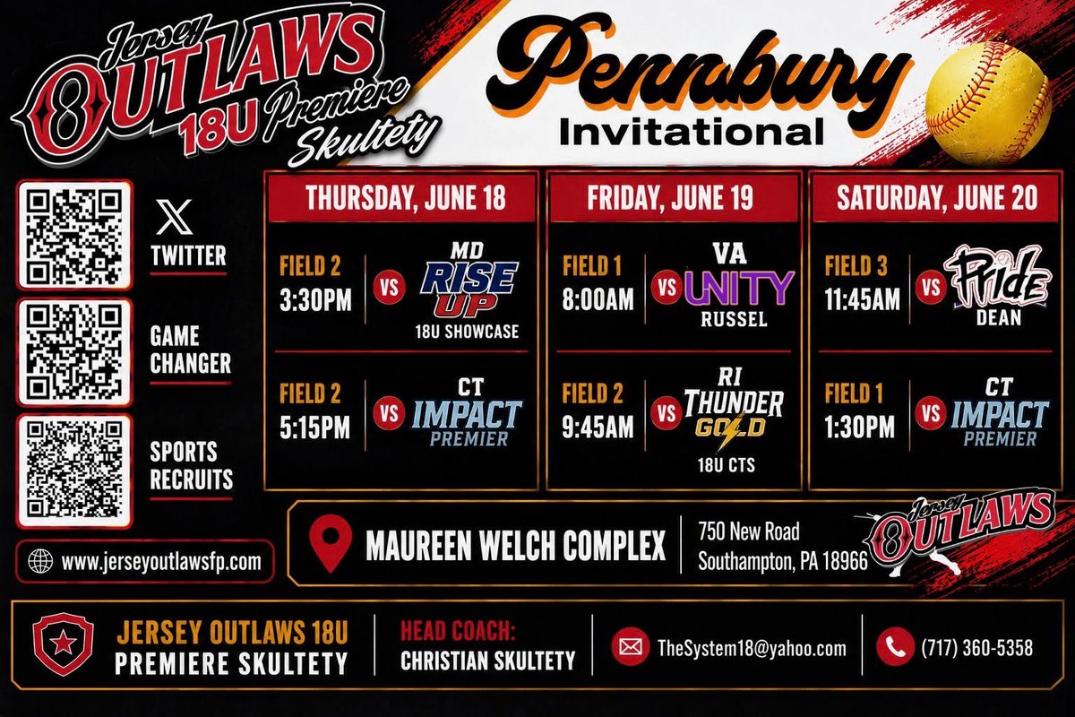 LillianRaudaba8's tweet photo. This weekend is the Pennsbury Invitational! @VilleSoftball @MaristSoftball @KUBearsSoftball @ShipSoftball @jerseyoutlawsfp @JOutlawsGold_DB @outlaws_select https://t.co/dWr1B7tHxR
