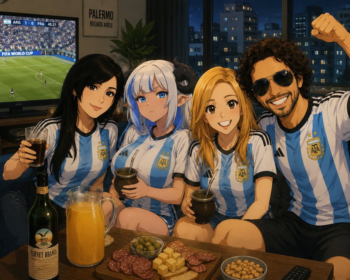 pipess1's tweet photo. Hoy juega @Argentina 😃.
@Candelavidal90 , @Mialygosa , @lilialemoine y yo. 😊🫂🇦🇷❤️. https://t.co/hT5TlSkrzY
