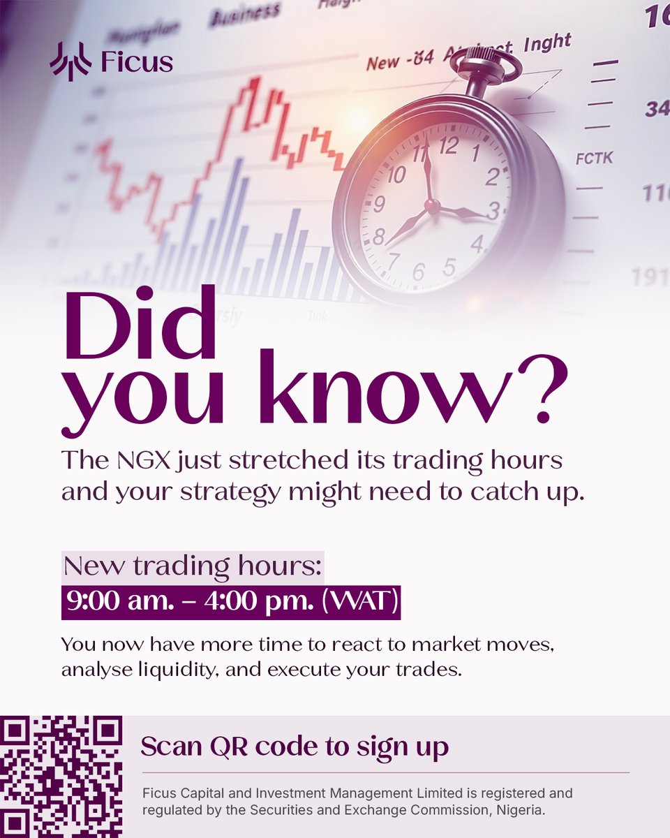 ficuscim's tweet photo. At Ficus Capital, we're committed to helping you navigate market changes with confidence, providing the insights and expertise you need to make the most of every opportunity.

Scan the QR code to get started and explore smarter investing with us.

#NGX #Ficus https://t.co/DWqAISV9YA