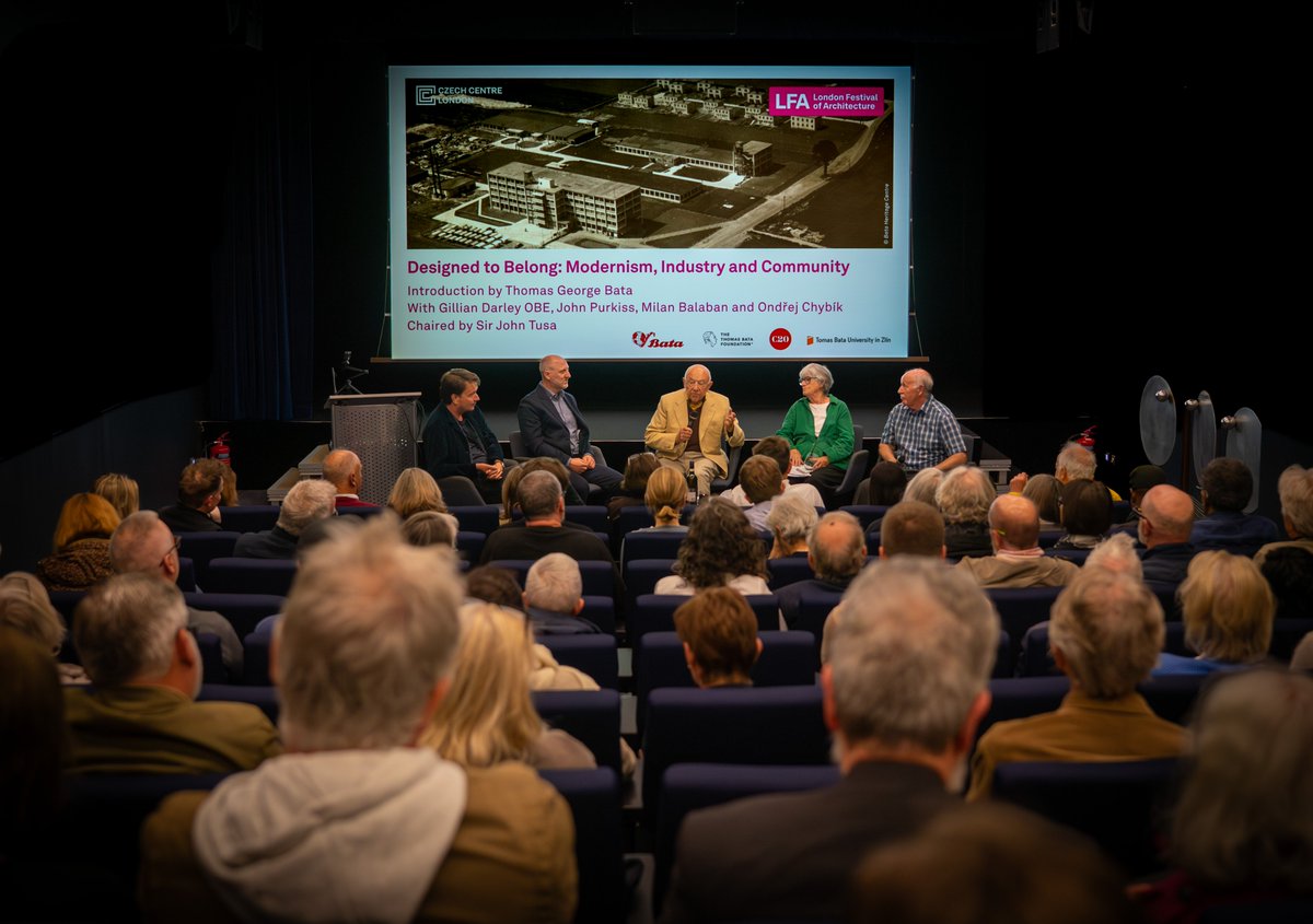 CzechCentreLnd's tweet photo. 🎧Missed our sold-out discussion on 'Bata's architecture of belonging'?

The recording from our panel discussion DESIGNED TO BELING: MODERINSM, INDUSTRY AND COMMUNITY, which took place on 11 June as part of @LFArchitecture, is now available as a podcast 👇
https://t.co/HRNSVnAsUN https://t.co/H2vPqKrk1T