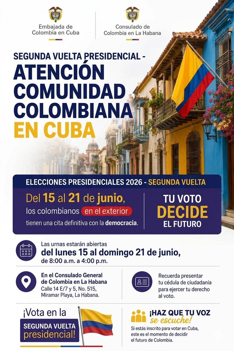 EmbaColCuba tweet picture