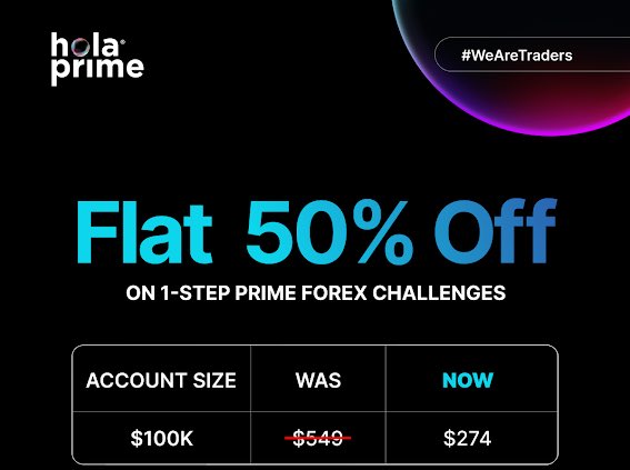 trader_pablo_'s tweet photo. 💥 Flat 50% OFF

• 1-Step Prime Forex Challenges ($100K) → Use code TRADERS50
• 2-Step Prime Forex Challenges ($100K) → Use code TRADERS50

Why pay more when you can start for less?
⏳ Limited-time offer. 

Secure your challenge account before the discounts are gone👇

https://t.co/AgR4GkhJZf