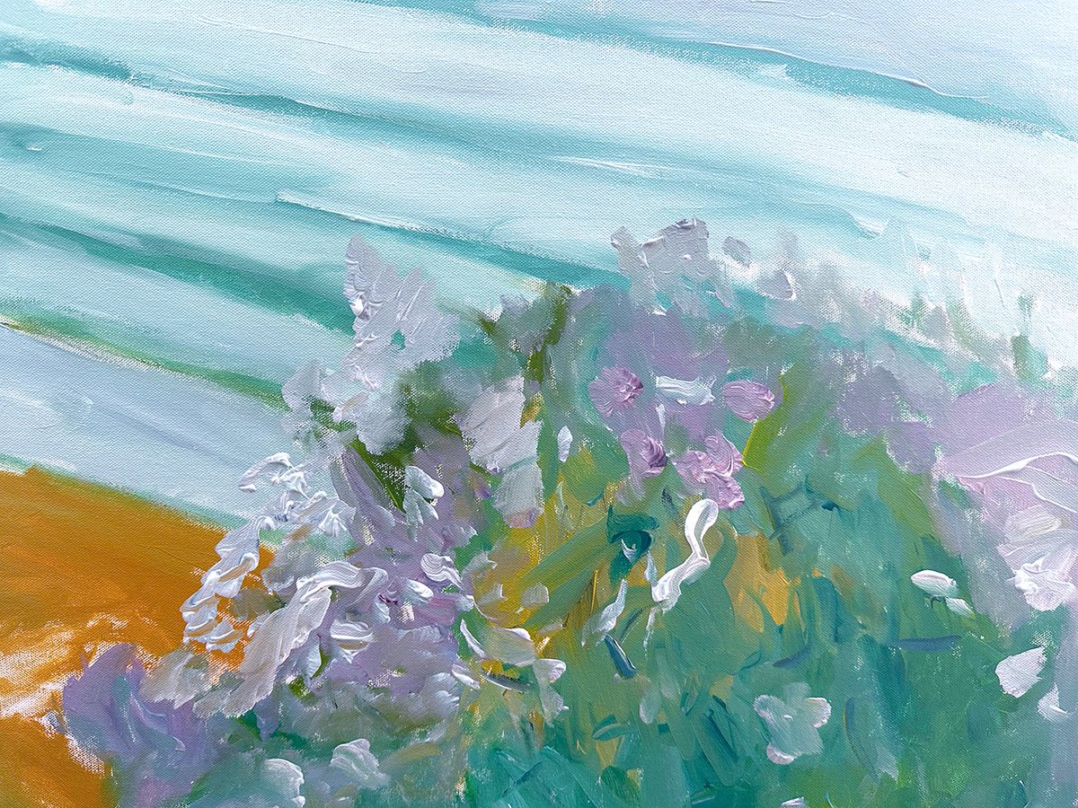 SpaceAgeCrystal's tweet photo. This is one of my favorites from recent works, really good example of my focus on nature in abstraction. This tension between forms on canvas and the natural world reveals the beauty and impossible to describe reality that is only possible in the language of paint. https://t.co/Ec0R17mFl1