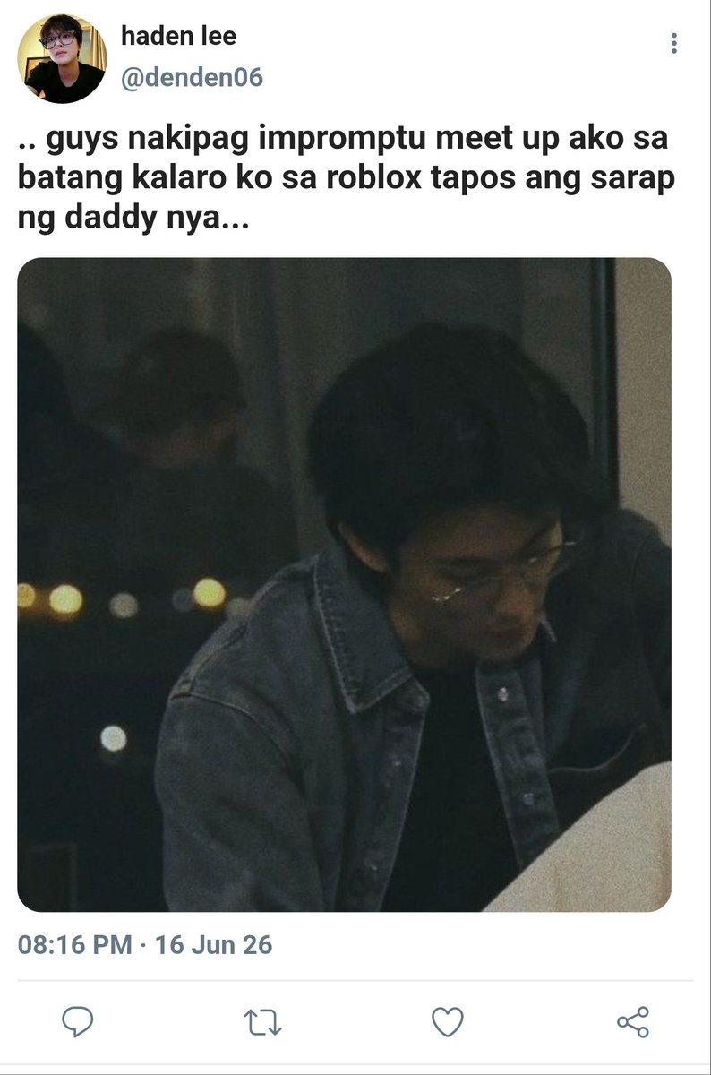 fullsunmahae's tweet photo. #mahae au wherein 

si theo, anak ni maven (mk, single dad) na gusto makipag meet up sa online friend nya from roblox na si haden (hc, single) https://t.co/ce6PevILPE