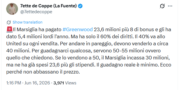 swordfish4K's tweet photo. FETTE DE TOPPE ci propone uno dei conti più surreali della storia della matematica applicata al calcio mercato. Sto piangendo. #Greenwood #ASRoma #Calciomercato https://t.co/6cyVQojS8I