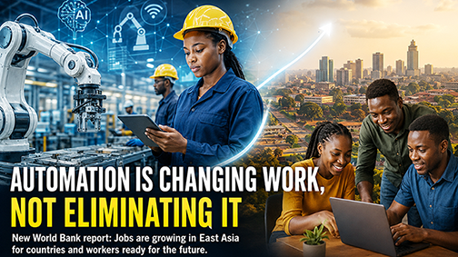 CNewsBrief's tweet photo. Everyone says AI will steal your job. New evidence shows AI and robots can create jobs by boosting productivity and expanding industries. But are  workers equipped with adaptable skills that complement technology? Full Analysis👉https://t.co/IgFqugNNrU. https://t.co/DXUV1QbTPr