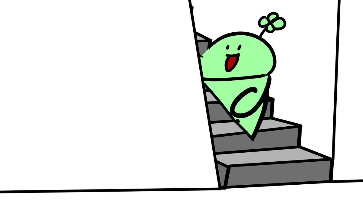 Mitty_Benson's tweet photo. #のば描き
今日の動画『他人の家に着火　シミュレーター【Paralives】』より
バグで階段にめり込むよつろん https://t.co/Q22CU2etKB