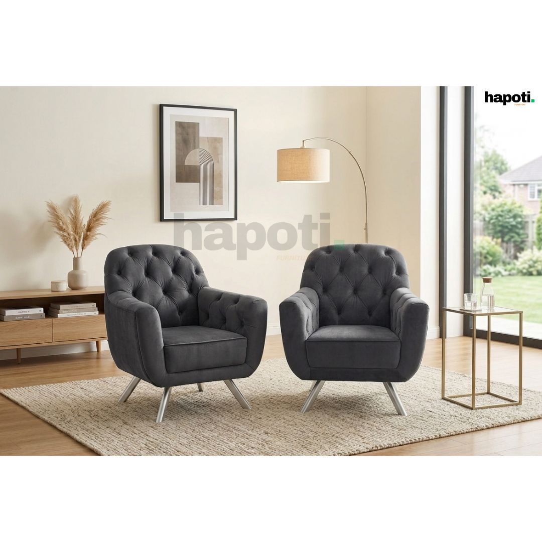 hapoti_ng's tweet photo. Design that makes a statement. Featuring plush velvet upholstery, timeless tufted detailing, and sturdy, sleek legs, these chairs are designed to be the centerpiece of your space.

Why they’re a must-have:

Perfectly sized for living rooms, bedrooms, or reading nooks. https://t.co/jdDNEuQmgf
