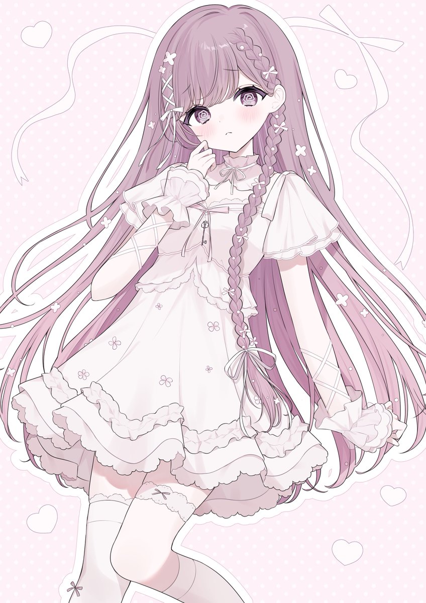 menomochi's tweet photo. 鍵乃波みむ様の一枚絵を制作いたしました！衣装デザインもさせていただきました。
ぐるぐる目ver🌀

ありがとうございました🎀

#commission https://t.co/hJwhX5bOsD