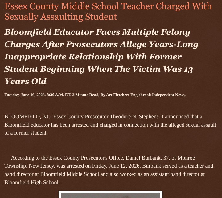 Essex County Middle School Teacher Charged With Sexually Assaulting ...