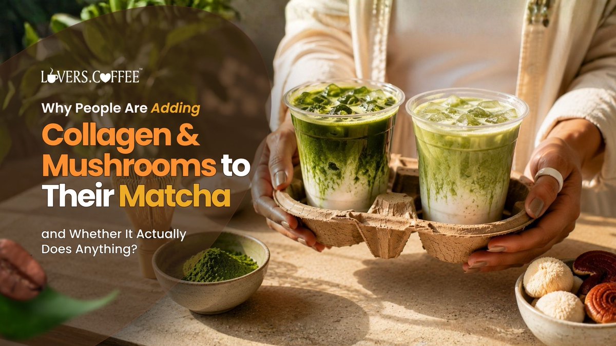 1overscoffee's tweet photo. 🍵 Matcha is evolving.
Collagen + functional mushrooms are becoming the latest additions to this centuries old drink.
✨ Wellness focused
🍄 Functional ingredients
💚 Modern matcha ritual
Would you try it?
https://t.co/viXroCz4SU
#Matcha #MushroomMatcha #WellnessTrends https://t.co/tZAqNvjDbS
