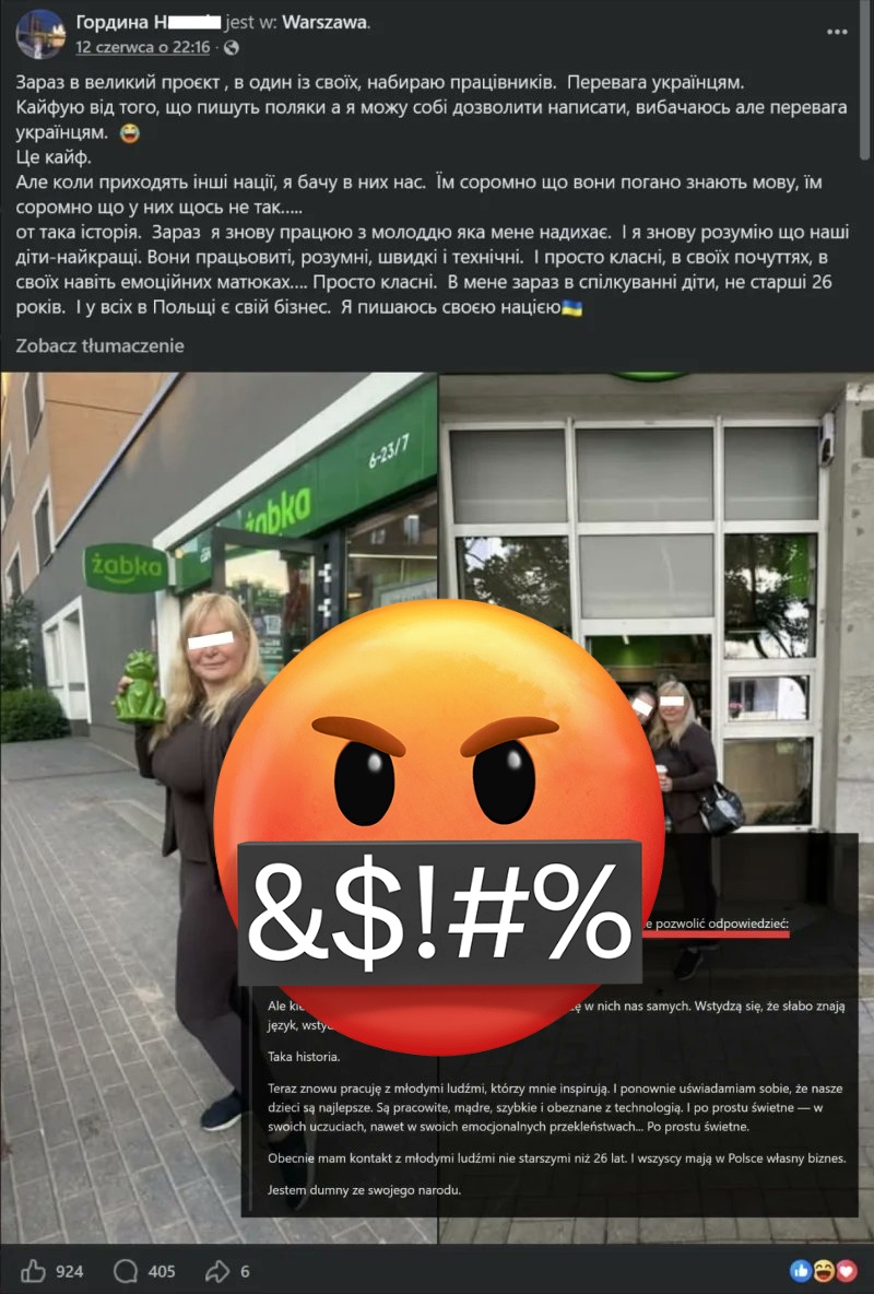 T_Bartosiak's tweet photo. Nie kupuje w @ZabkaPolska do czasu rozwiązania umowy z tą kobietą❗️❗️❗️ https://t.co/0lN9pAC5EV