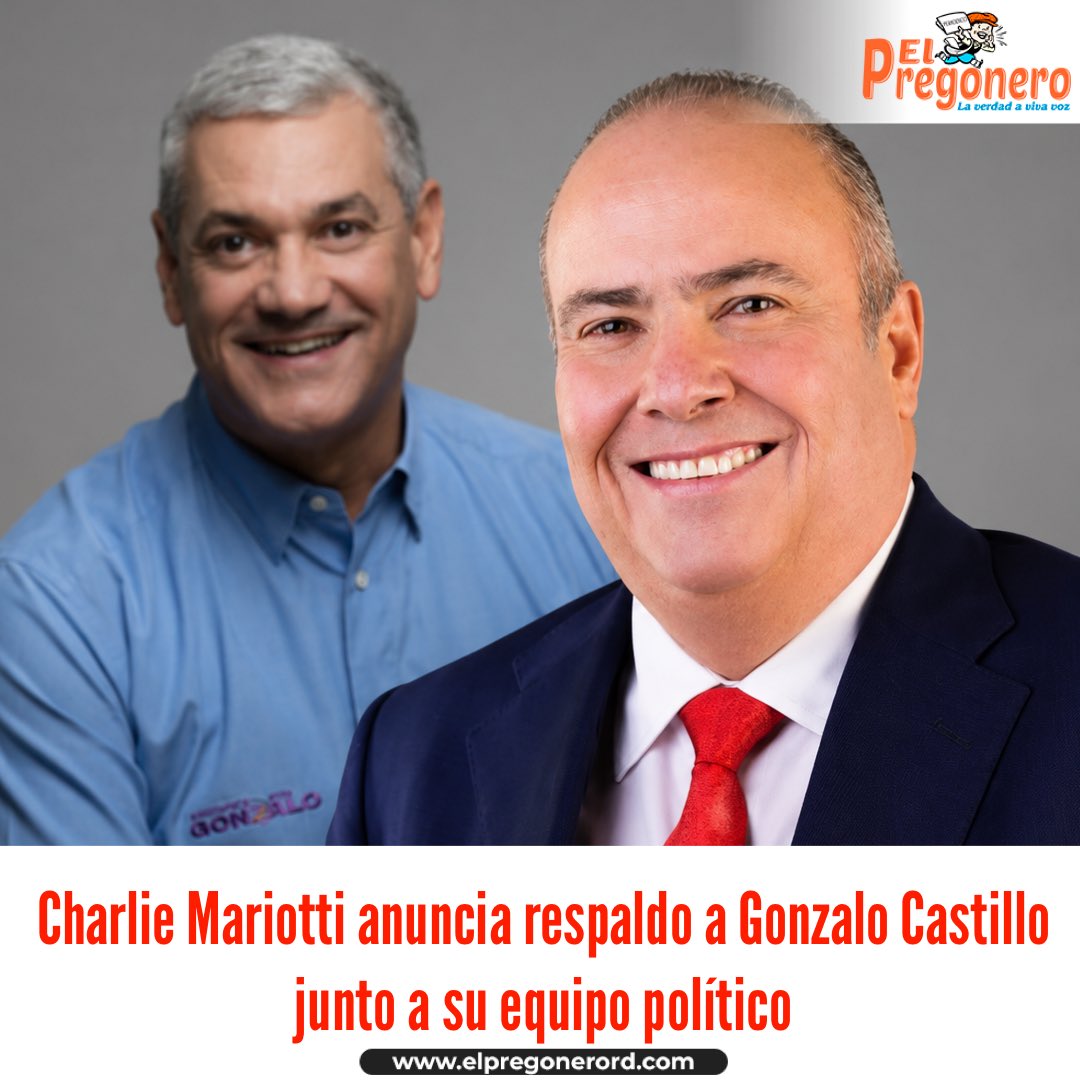 KelvinOrtizF's tweet photo. El miembro del Comité Político del Partido de la Liberación Dominicana (PLD), Charlie Mariotti, anunció su respaldo a las aspiraciones presidenciales de Gonzalo Castillo, en un movimiento que fortalece la corriente interna que impulsa al exministro de Obras Públicas de cara a los próximos desafíos electorales.

Mariotti, quien se desempeñó como senador por la provincia Monte Plata y secretario general del PLD, informó que junto a todo su equipo político realizará este domingo un acto masivo en el que formalizará su apoyo a Gonzalo Castillo.

Según explicó el dirigente peledeísta en el programa radial “El Sol de la Mañana”, la actividad contará con la participación de cerca de 1,500 dirigentes, miembros y simpatizantes de su estructura política, quienes se sumarán al proyecto que encabeza Gonzalo Castillo dentro de la organización.

Más en https://t.co/y8NG4uD7eg #ElPregoneroRD #GonzaloCastillo #PLD #CharlieMariotti