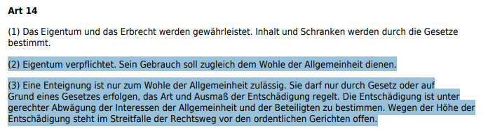EndosListener's tweet photo. @Markus_Soeder Du ausgschamter Brennsuppenschwimmer,

Kennst Du das Grundgesetz nicht?
"Eigentum verpflichtet. [...] zum Wohl der Allgemeinheit [...]"
Enteignungen sind rechtmäßig.

#LuegenUnion
#SoederRücktritt
#cdufährtdeutschlandandiewand https://t.co/8yf1E2jExz