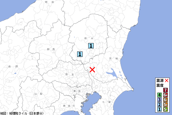 p2pquake's tweet photo. 【地震情報】06/16 21:50頃 震度1 茨城県南部(深さ約50km、M3.0) 津波の心配なし [震度1]栃木県宇都宮市、佐野市  https://t.co/qxeK9T5TyQ https://t.co/VQyYo8963H